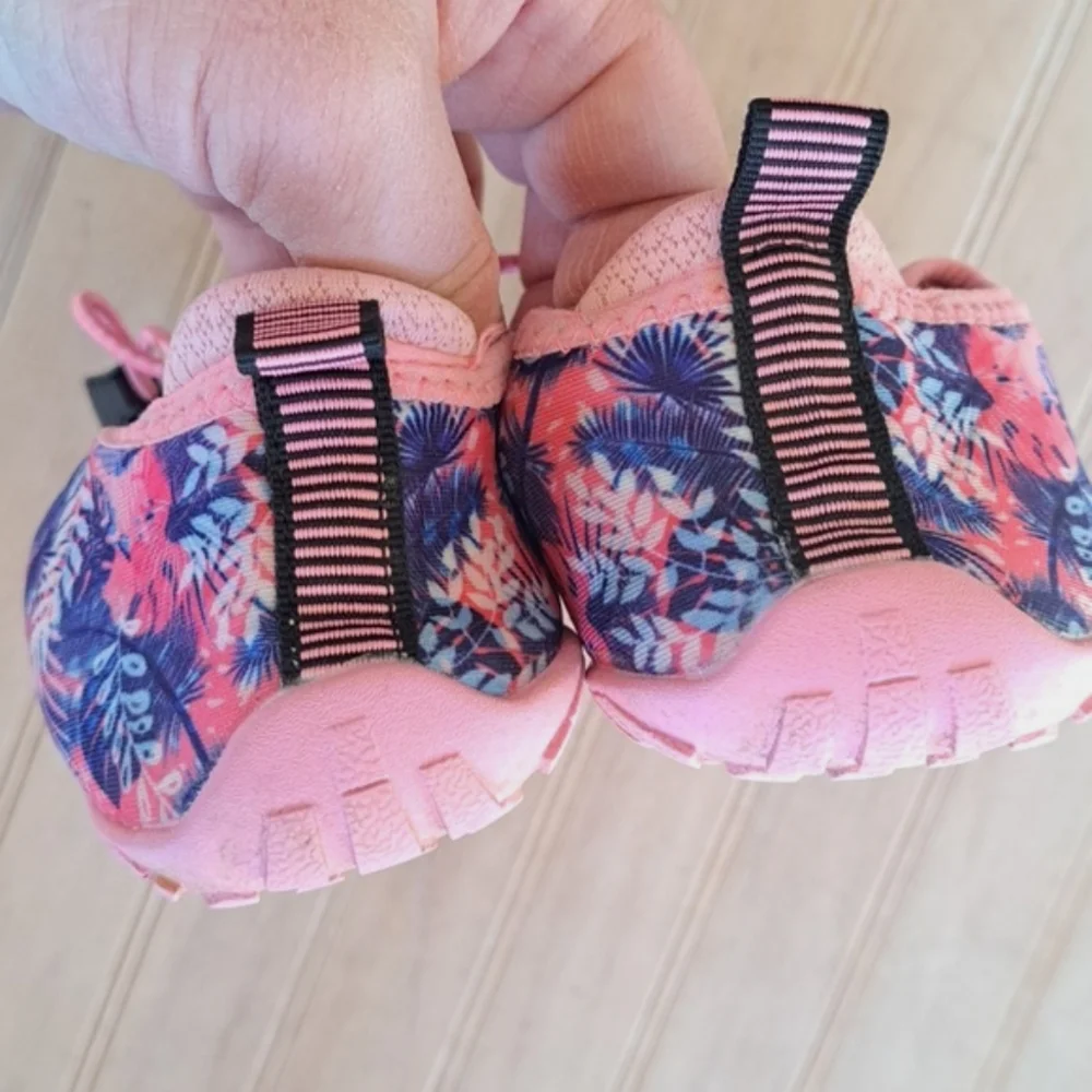 Kids Water Shoes Crova Tropical Palm Print Barefoot Quick-Dry Non Slip